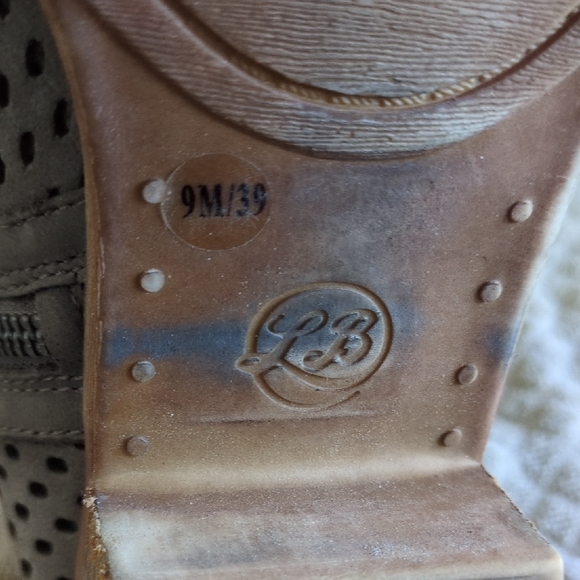 Lucky Brand Taupe Perforated Ankle Booties - Picture 9 of 9